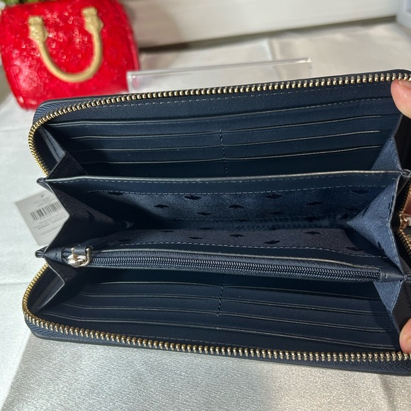 NWT Kate Spade blazer blu continental navy blue long wallet - Picture 5 of 5